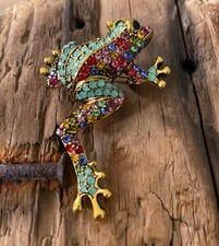 Kleine süsse Frosch Brosche/