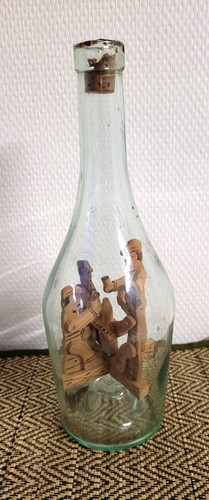 Alte geduldsflasche volkskunst - alte,