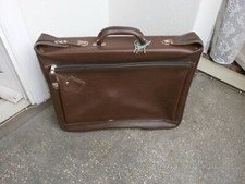 Anzugkoffer - braun - Kunstleder - 3 Schlüssel - 3 stabile Metallbügel - Vintage