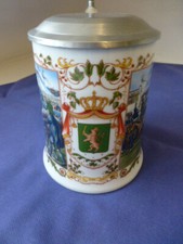 Bierkrug mit zinndeckel bayern - zinndeckel,