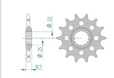 Ritzel Antriebsritzel 15-Zähne 520-Teilung für Yamaha YZF-R6 600 Bj. 2006-2018