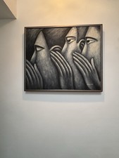 Abstraktes Ölgemälde mit