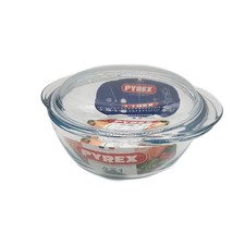 Pyrex Cocotte Kochgeschirr Kasserolle 21 Liter spülmaschinenfest rund transparen