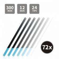 72 x Sägeblätter für Eisensäge Metallsäge Bogensäge Bügelsäge Ersatz - 300 mm