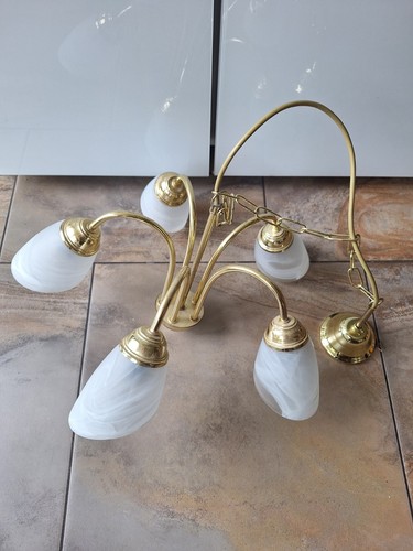 Flammige messinglampe mit - flammige,