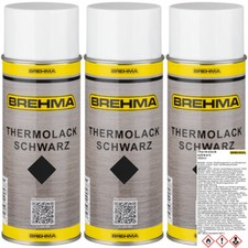 3x Thermolack Ofenlack Auspufflack hitzebeständig schwarz matt bis 600°C Spray