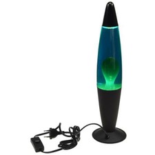 Lavalampe Glas Metallfuß inkl