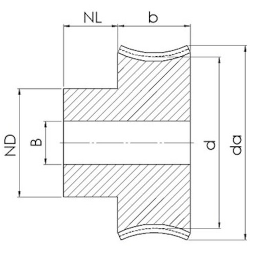 Schneckenrad modul - schneckenrad, (messing)