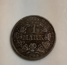 Deutsches Reich 1 Mark Silbermünzen von 1905 Prägung A