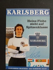 Heinz Flohe ?? DFB WM 1978  1. FC Köln Karlsberg-Werbekarte orig. handsigniert
