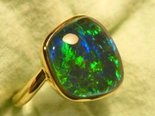 Womens Opal Ring Ladies 14ct