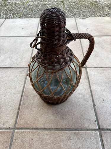 Vintage korbflasche - korbflasche, /