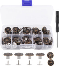 50er Set Jeans Knöpfe, Ø 17