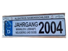 Albatros Blechschild Namensschild Jahrgang 2004 Retro Mehrfarbig Metall