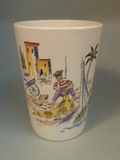 Melitta Saftbecher 50 er Jahre Retro selten schönes Motiv "Ascona"  Minden