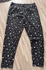 QVC Polarstern Hose , schmaler Schnitt - Gr L - schwarz mit Sterne - NEU!