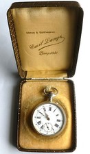 antike TASCHENUHR /Uhrenbox - 800er SILBER - Cylindre -  10 RUBIS - ca. 1880