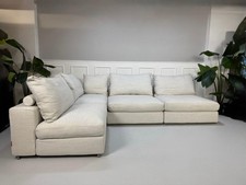 Flexform Groundpiece Designer Sofa Stoff Weiß Couch Ecksofa Variabel Recamiere