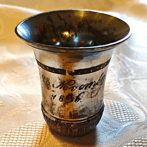 Antiker biedermeier zinnbecher - antiker,