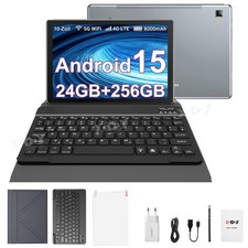 2025 Neu Tablet 24GB RAM 256GB ROM Android 15 8-Core 8000mAh 1920*1200 4G LTE PC