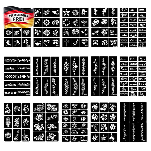 Tattoo schablonen set - set, 15