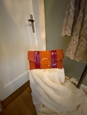 Liebeskind Berlin/Leder/Clutch/Abend/Tasche/Damen NEU  Orange/Rot/NP; 199,00 € 