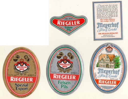 Alte bieretiketten riegeler - bieretiketten,