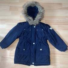 🐻Steiff🐻 Winterjacke Gr.104 Mädchen Jacke Blau gefüttert mit Kapuze TOP 4 Jahr