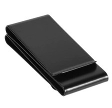 GELDKLAMMER EDELSTAHL MONEY CLIP GELDCLIP SCHWARZ MATT ZEITLOS