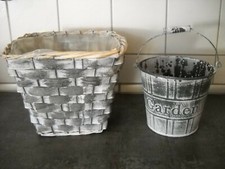 Blumenübertopf und Pflanzschale Pflanztopf viereckig schwarz - grau - anthrazit