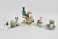 N92V80- 5x Porzellan Vase figurativ meist Tiere ua gemarkt Graefenthal 