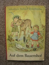 Antik 1954 / Schreiber Stehauf Bilderbuch JFS 0135/ Auf dem Bauernhof