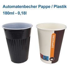 Automatenbecher  180 ml braun weiß Thermobecher Vendingbecher Thermo Becher