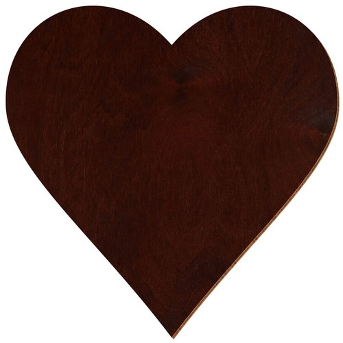 Holz herz nussbaum dunkel - holz,