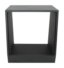Schwarz 10HE abgewinkelt 19" Zoll Holz Rack Einheit/Koffer/Schrank für Studio/DJ/Recording