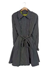 BEATE HEYMANN STREETCOUTURE Regenmantel Damen Mantel Gr. DE 36 hellgrau-lila