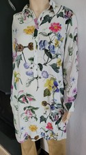 ZARA WOMAN Damen Bluse Tunika Gr. L - Blumen-Motiv - gut gepflegt
