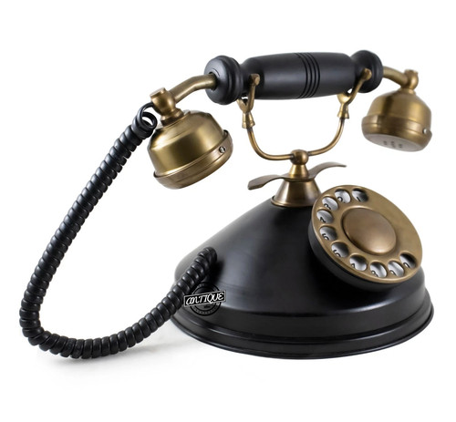 Antik messing telefon - antik,
