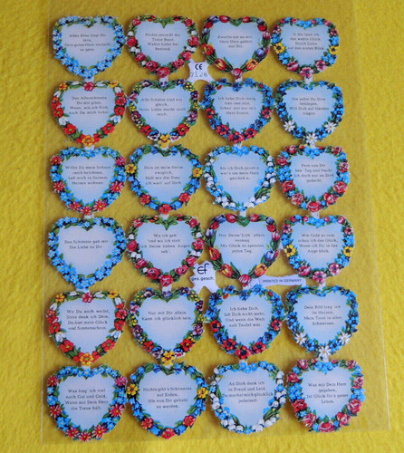 Poesiebilder oblaten blumen - 1x,