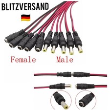 2x DC Hohlbuchse Stecker 5.5 x 2.1 Anschlußkabel Buchse Steckverbinder Kupplung