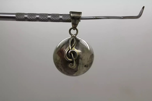 925 25mm music note - s.s.,