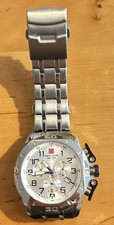 Swiss Alpine Military Grovana Herrenuhr Edelstahl Chrono 10 ATM, Defekt 