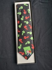 Krawatte - reine Seide - Motiv Fussball -Schiedsrichter - Pfeifen