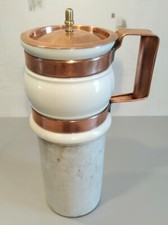 Bistro Schokoladendose 19. Jahrhundert. Feuerporzellan Kanne.