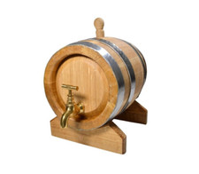 HOLZFASS 3 Liter mit METALL