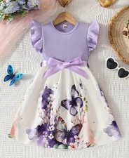 Niedliches Mädchenkleid Schmetterling Gr. 110 neu