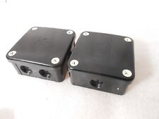 Orig. Bakelit  Abzweig Verteiler Dose Aufputz schwarz Steckdose Schalter