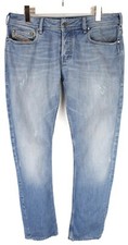 Diesel Zathan Jeans Herren W34/L32 Distressed Zerrissen Kegelförmig Knopf Fly