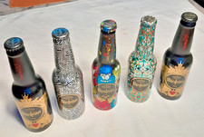 fünf Warsteiner Alu-Bierflaschen 0,33 L. 2013 -2015 Sonderedition