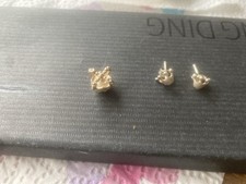 Ohrringe Krone, Ringding, Silber 925